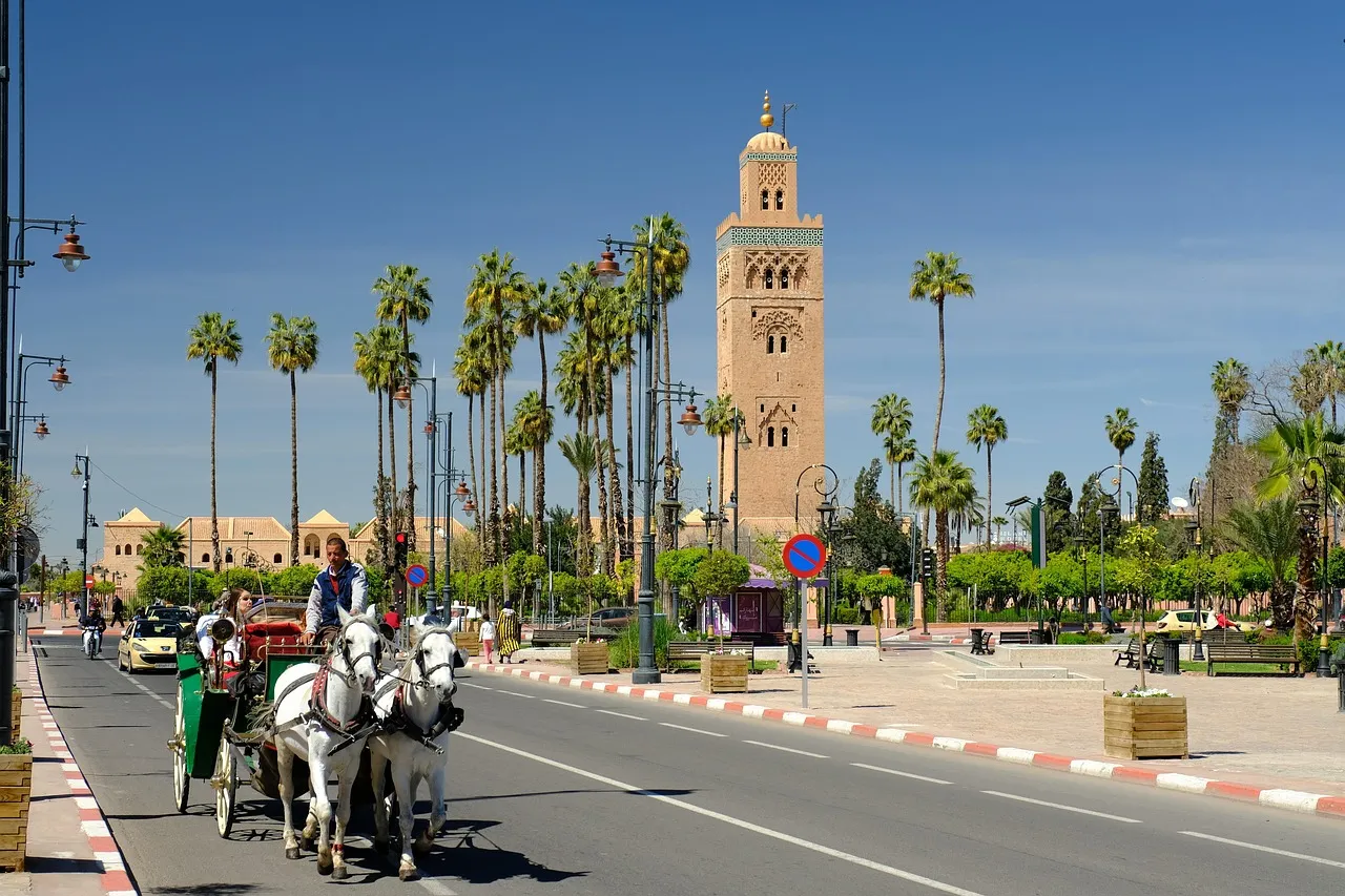 Morocco desert road to Marrakech